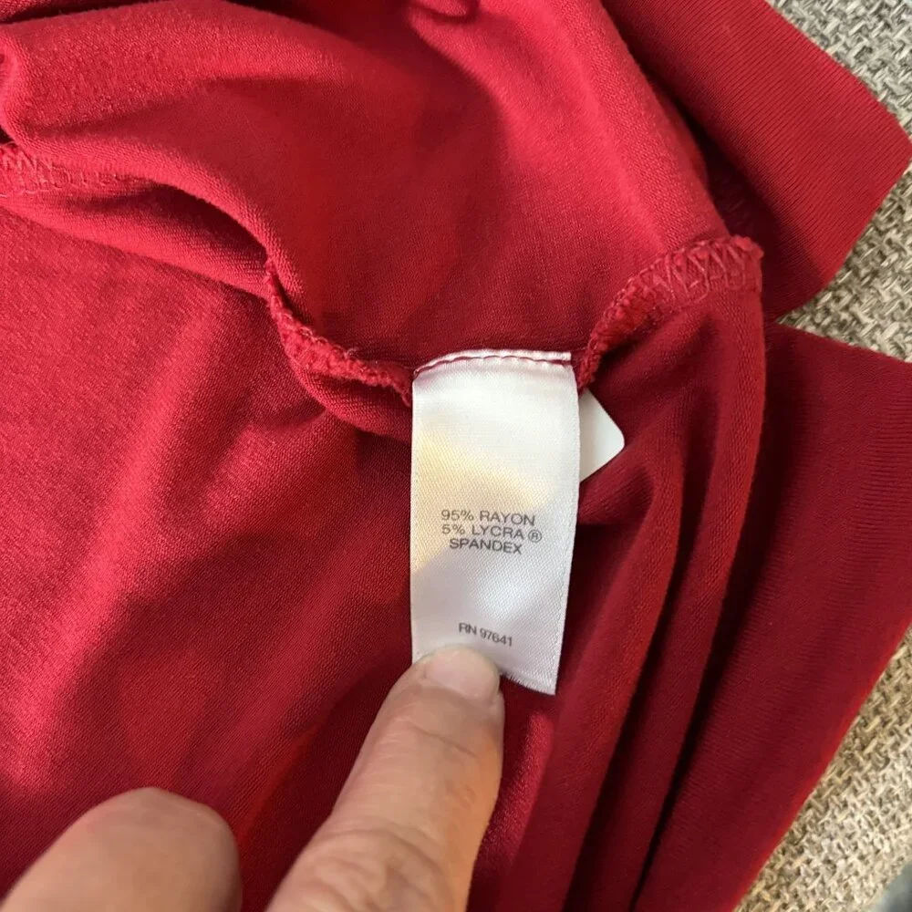 J. Jill Wearever Collection Womens 4X Red Long Sleeve Cardigan